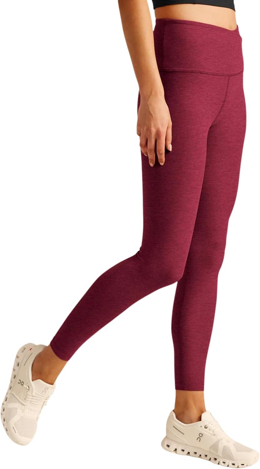 imageBeyond Yoga Womens Spacedye at Your Leisure High Waisted Midi LeggingBordeaux Heather