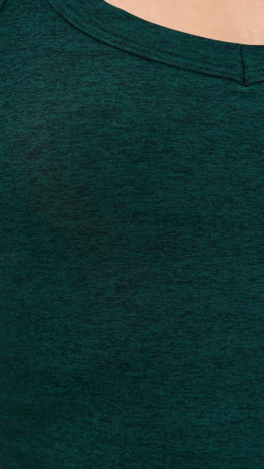 imageBeyond Yoga Womens Spacedye on The Up Cropped TankDark Spruce Green Heather