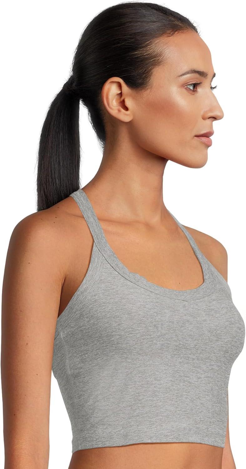 imageBeyond Yoga Womens Spacedye on The Up Cropped TankSilver Mist