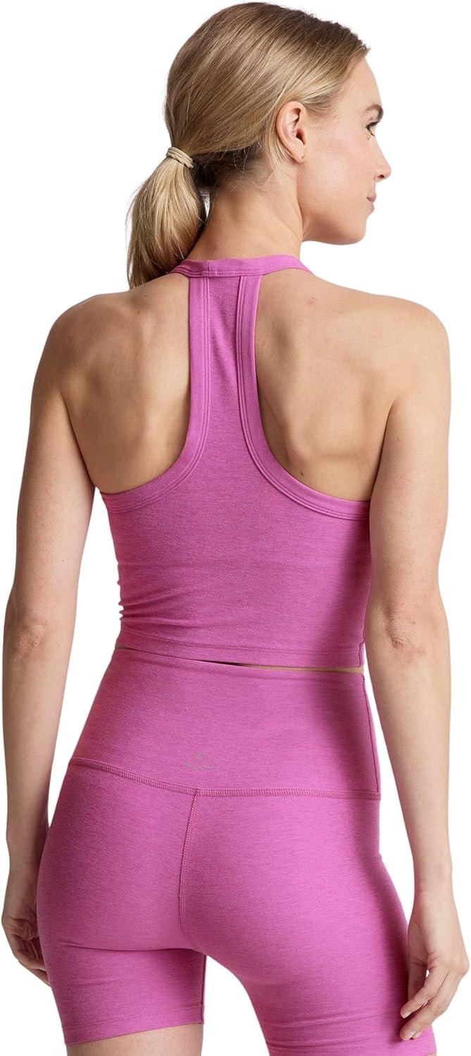 imageBeyond Yoga Womens Spacedye on The Up Cropped TankSunset Violet Heather
