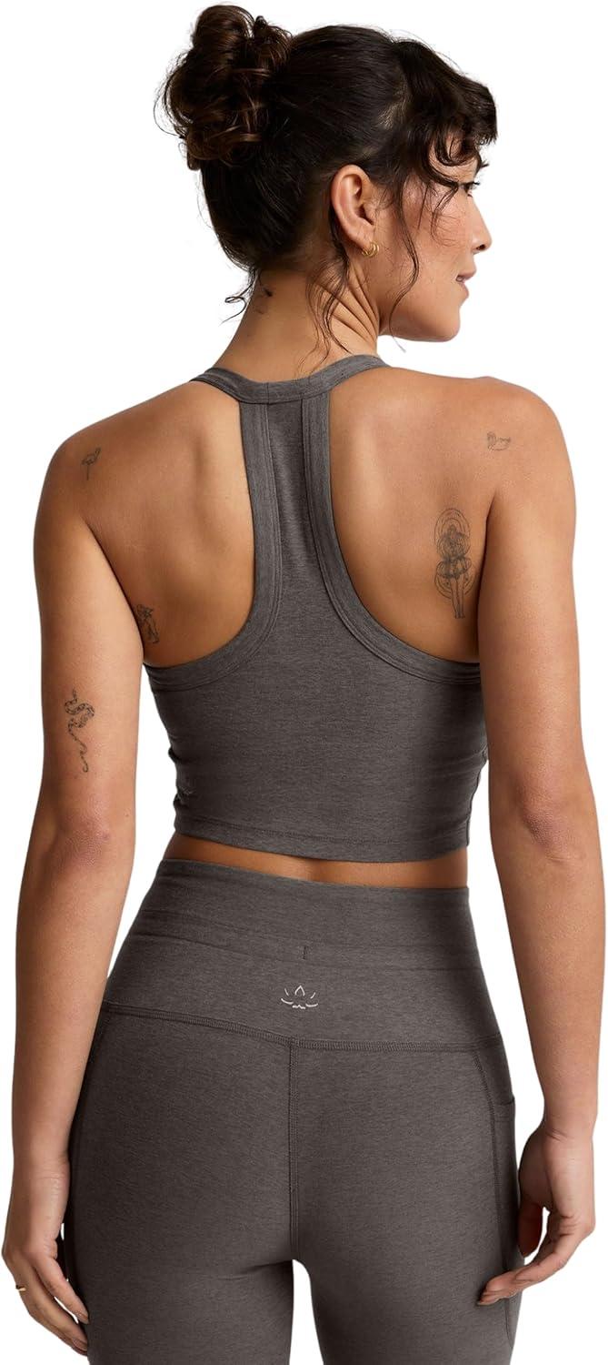 imageBeyond Yoga Womens Spacedye on The Up Cropped TankTrue Gray Heather