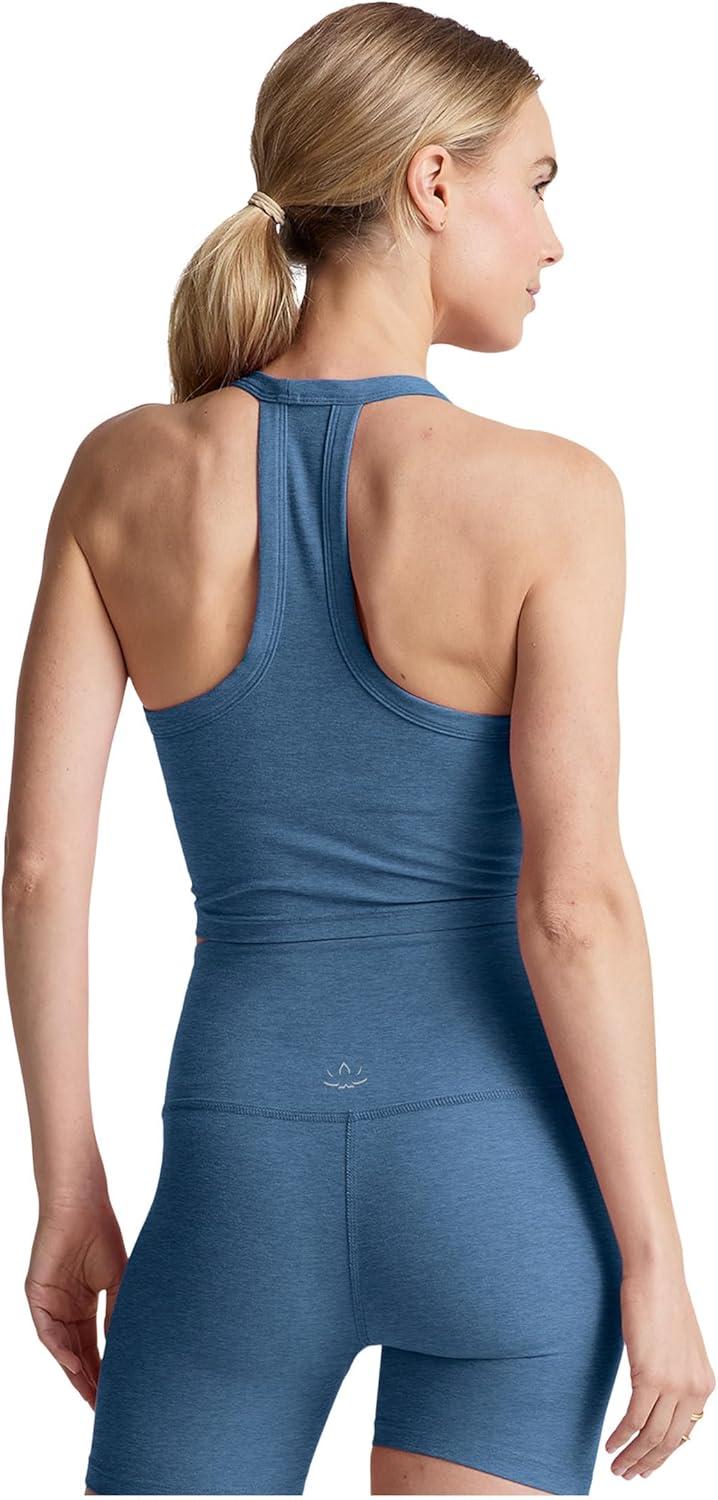 imageBeyond Yoga Womens Spacedye on The Up Cropped TankWashed Denim