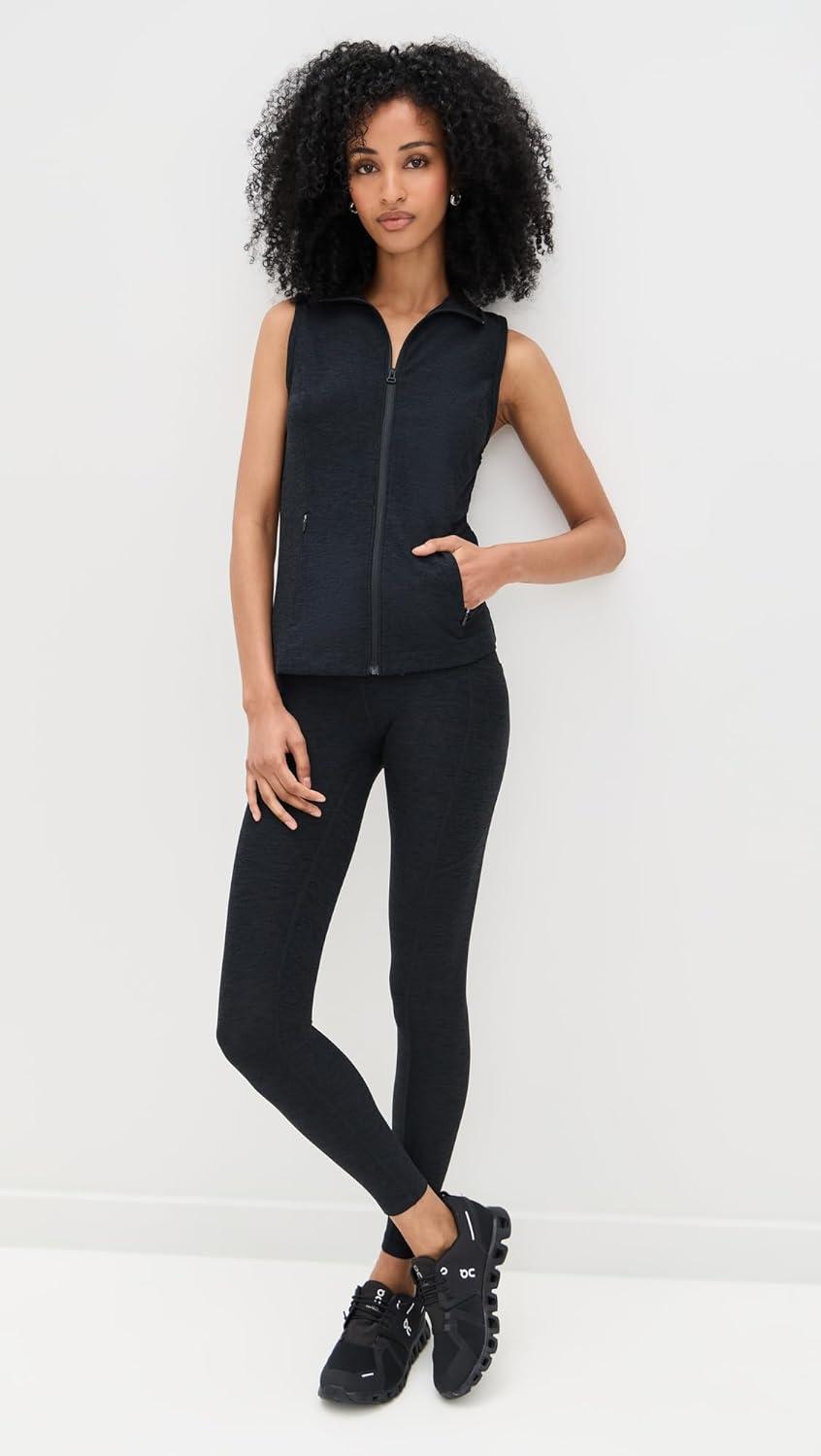 imageBeyond Yoga Womens Venice Zip Front VestDarkest Night