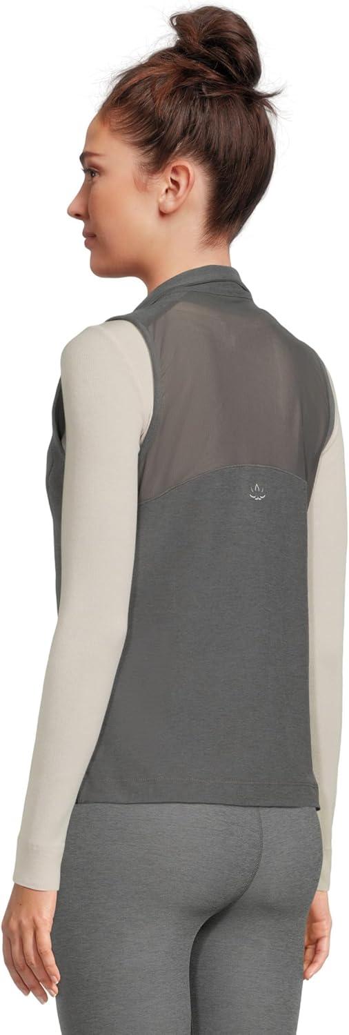 imageBeyond Yoga Womens Venice Zip Front VestTrue Gray Heather