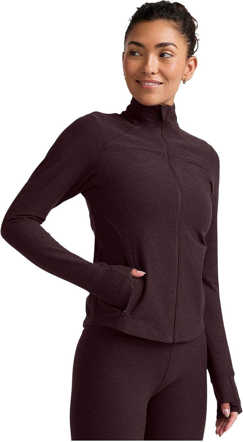imageBeyond Yoga womens Spacedye Trails Active JacketDark Chocolate Heather