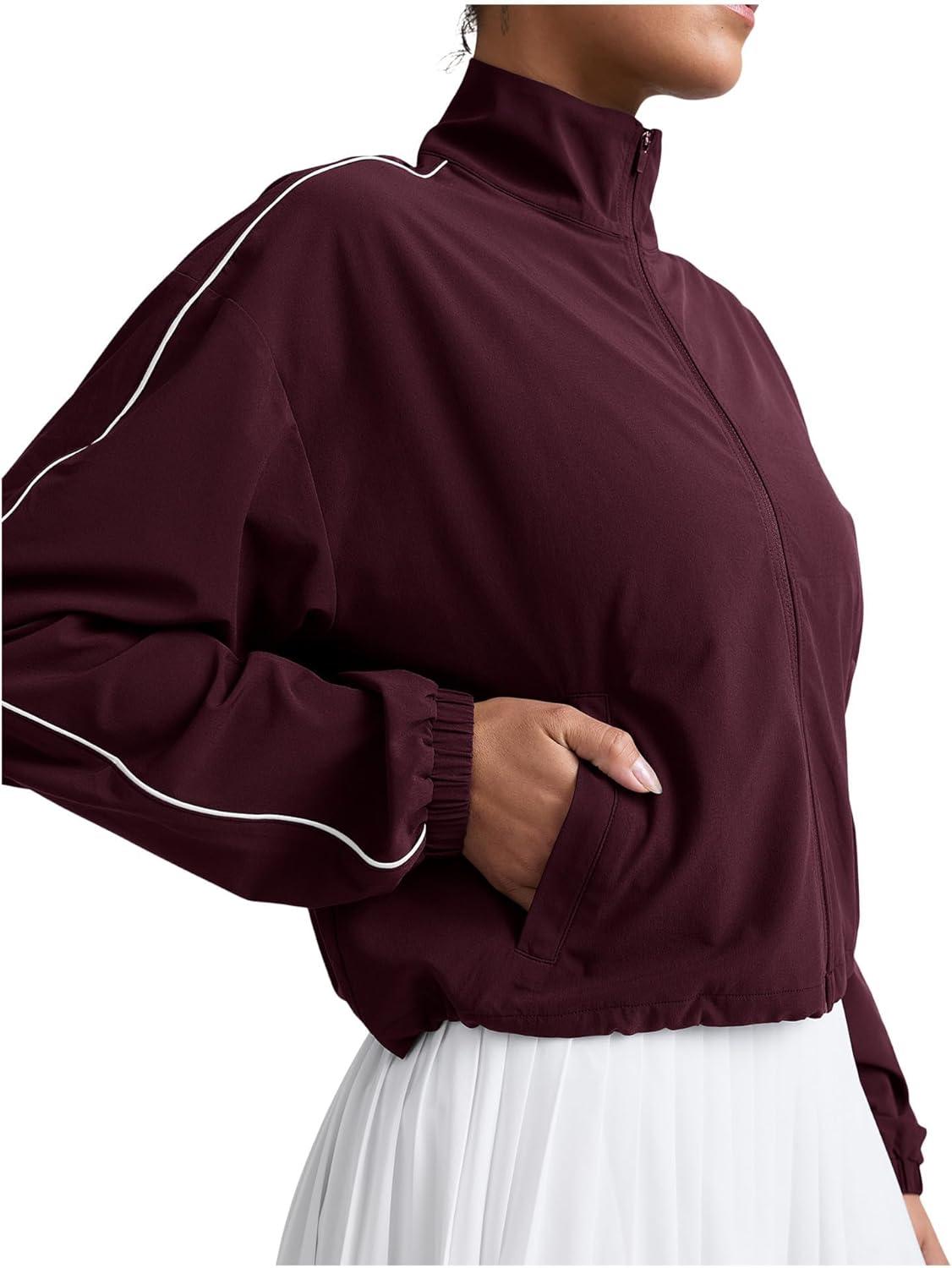 imageBeyond Yoga womens Track JacketBlack Cherry