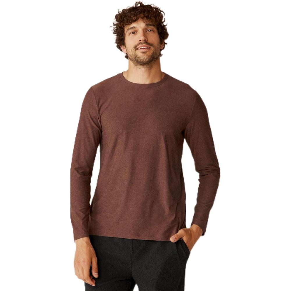 imageBeyond Yoga Mens Always Beyond Long Sleeve Crew 20Maple Heather