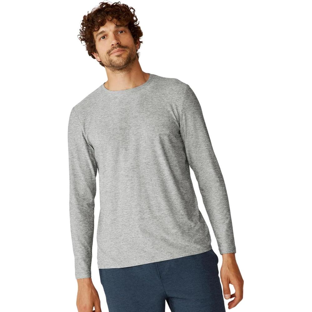 imageBeyond Yoga Mens Always Beyond Long Sleeve Crew 20Silver Mist