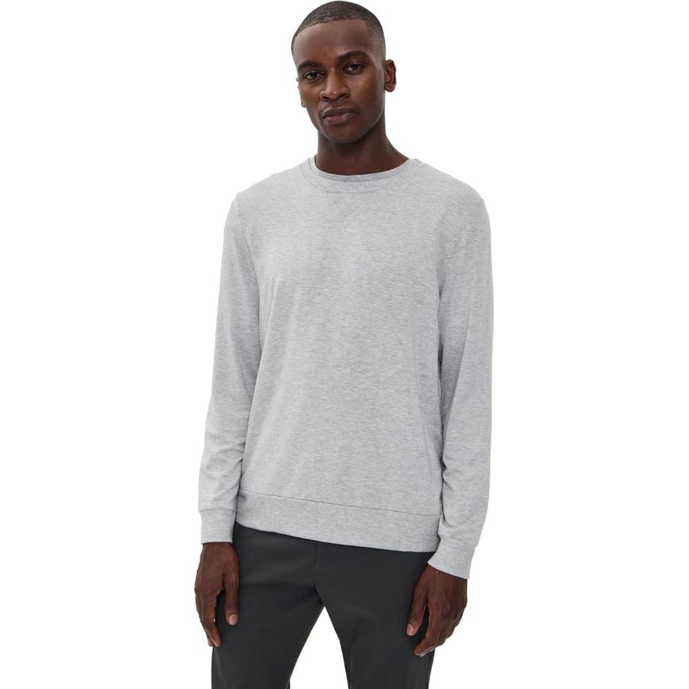 imageBeyond Yoga Mens Always Beyond Pullover CrewLight Heather Gray