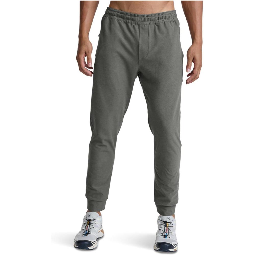 imageBeyond Yoga Mens Spacedye Freefit Zipper Pocket JoggersShadow Gray Heather