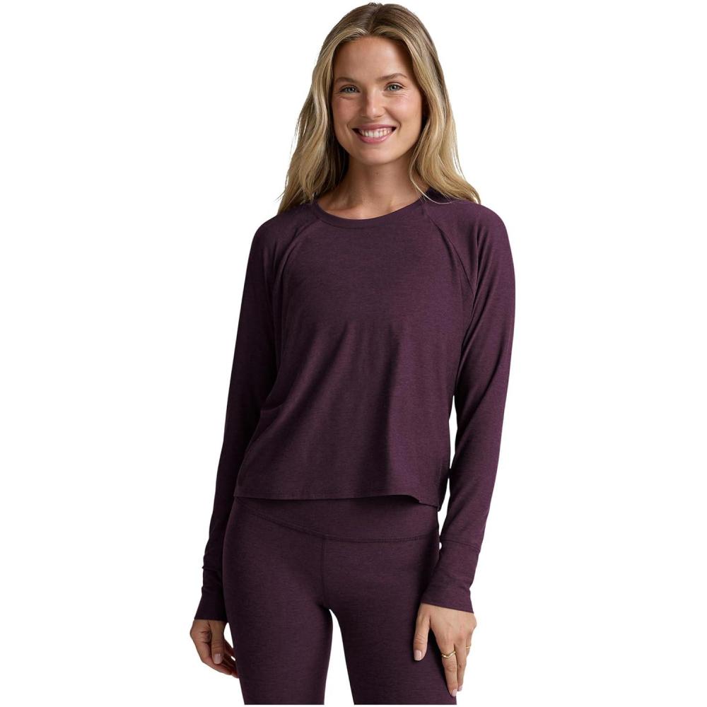 imageBeyond Yoga Womens Featherweight Daydreamer PulloverEggplant Purple Heather