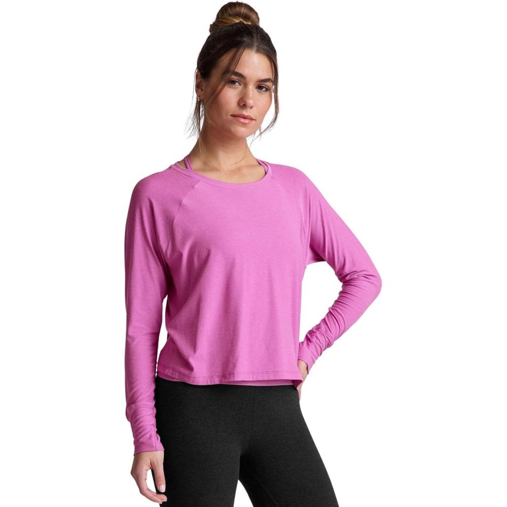 imageBeyond Yoga Womens Featherweight Daydreamer PulloverSunset Violet Heather