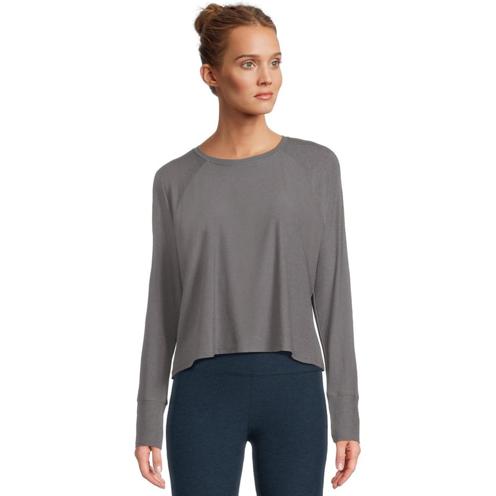 imageBeyond Yoga Womens Featherweight Daydreamer PulloverTrue Gray Heather