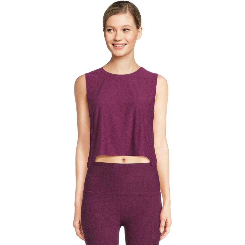 imageBeyond Yoga Womens Featherweight Minimal Cropped TankAubergineBeet