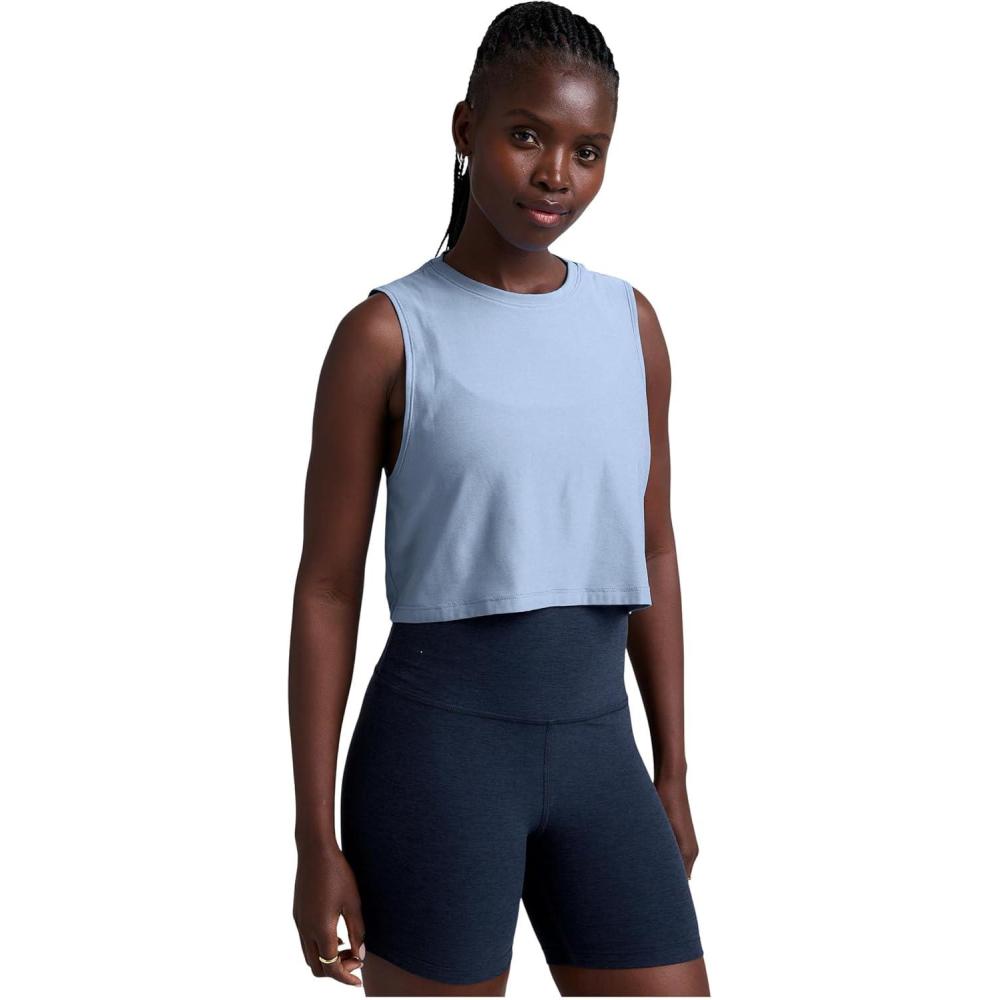 imageBeyond Yoga Womens Featherweight Minimal Cropped TankBlue Zen Heather