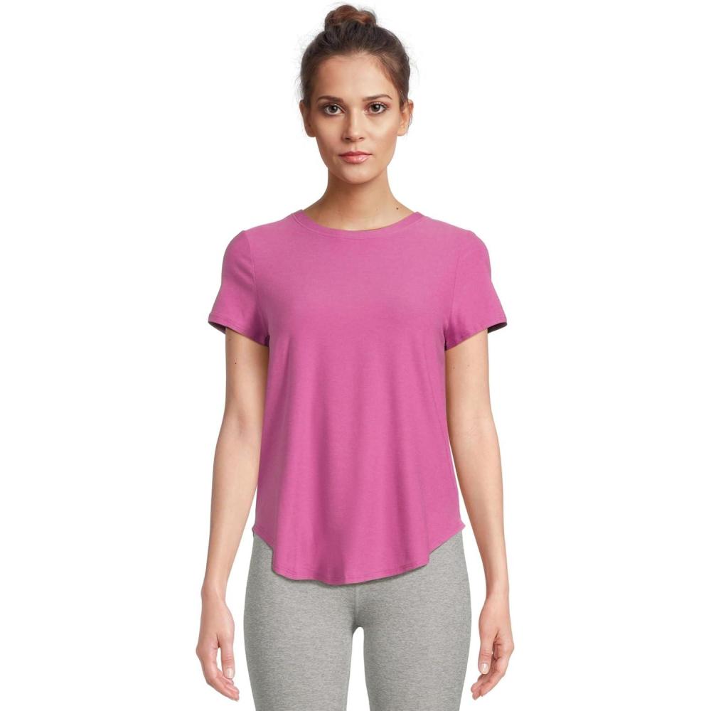 imageBeyond Yoga Womens Featherweight On The Down Low TeeSunset Violet Heather