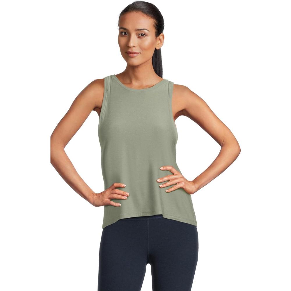 imageBeyond Yoga Womens Featherweight Rebalance Tank Grey Sage Heather XXSmall