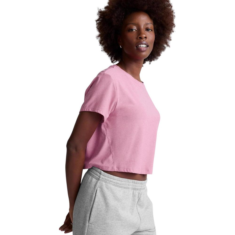 imageBeyond Yoga Womens Featherweight Supreme Cropped TeePink Haze Heather