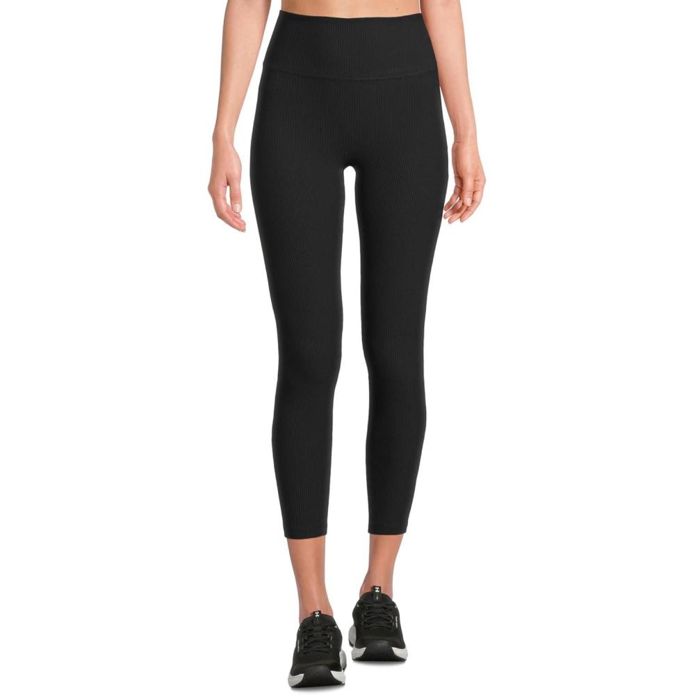 imageBeyond Yoga Womens Impulse Ribbed High Waisted Midi LeggingBlack Onyx