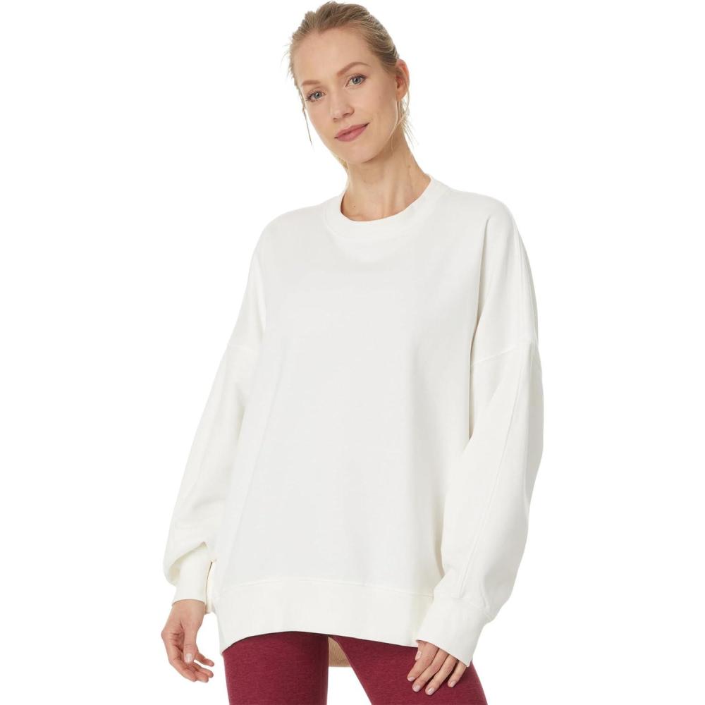 imageBeyond Yoga Womens LuxeFleece Oversized SweatshirtFresh Snow