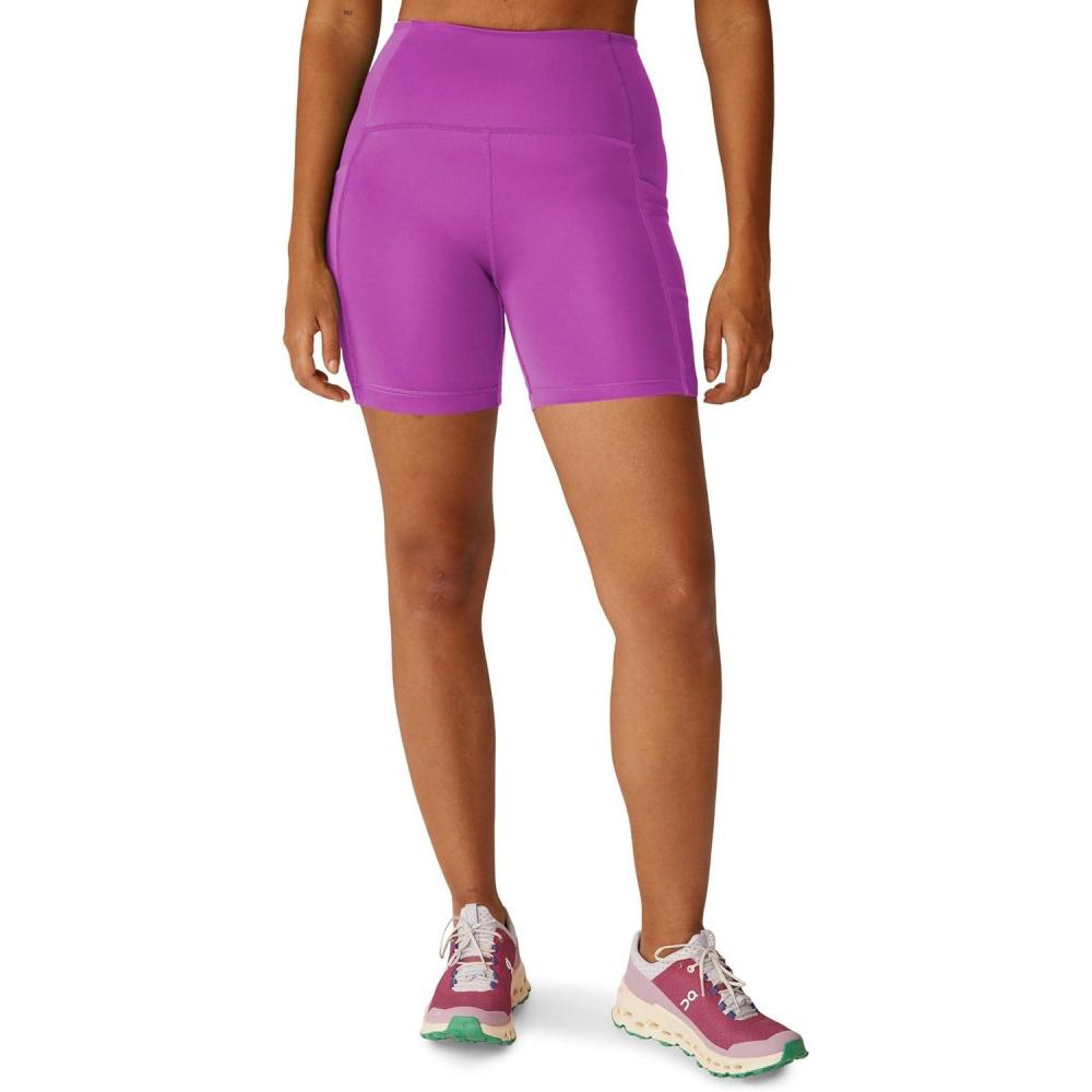 imageBeyond Yoga Womens Powerbeyond Strive Pocket Biker ShortsViolet Berry