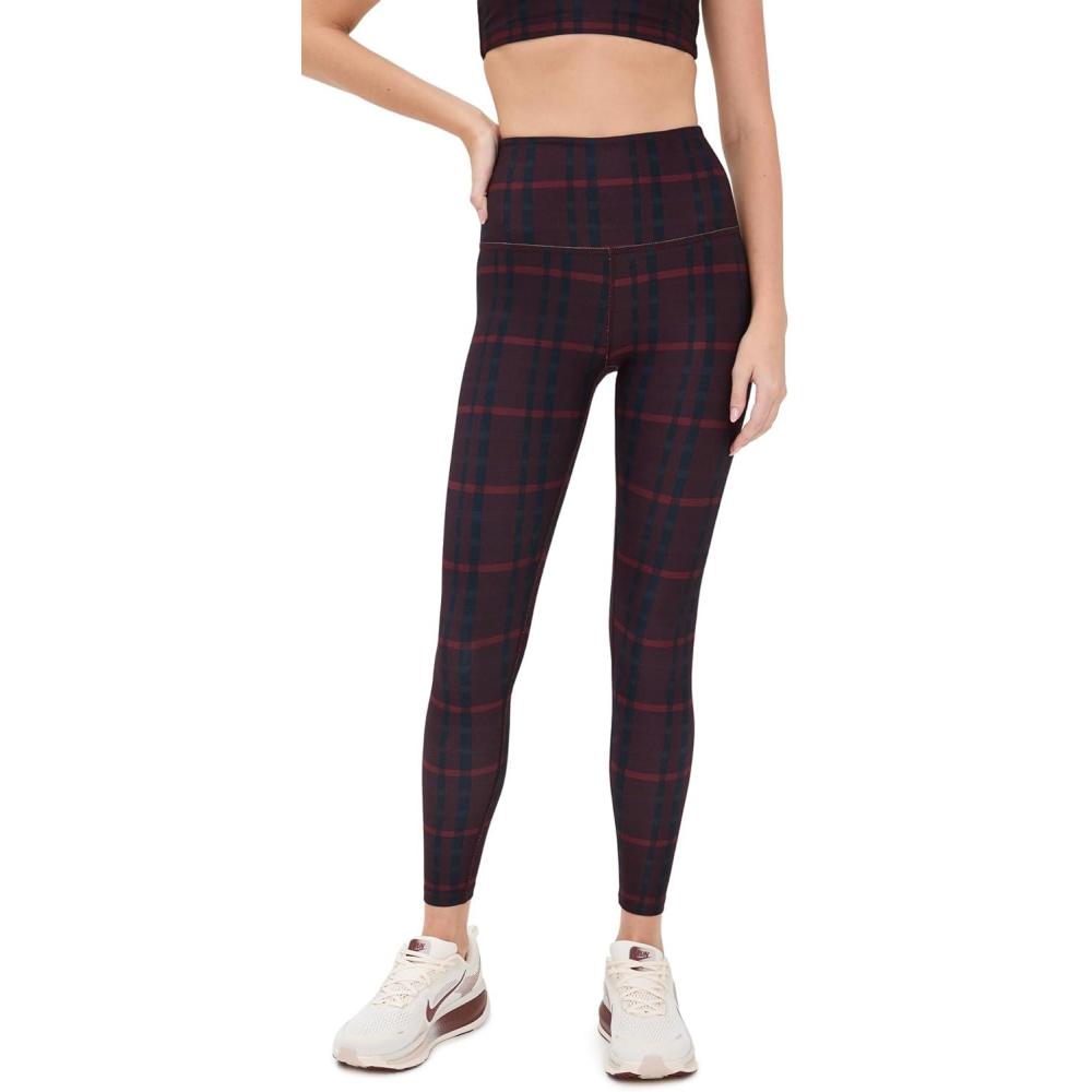 imageBeyond Yoga Womens Spacedye Caught in The Midi High Waisted LeggingDark Cherry Preppy Plaid