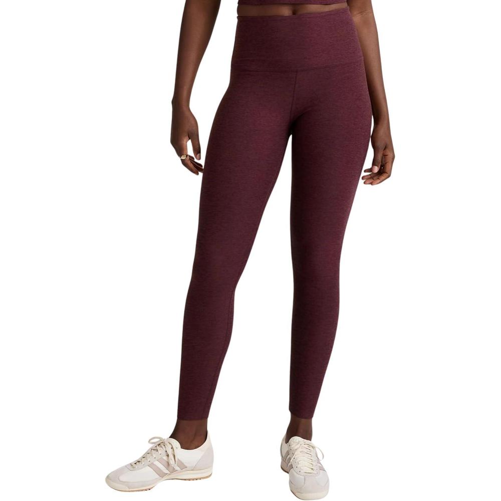 imageBeyond Yoga Womens Spacedye Caught in The Midi High Waisted LeggingMidnight Burgundy Heather