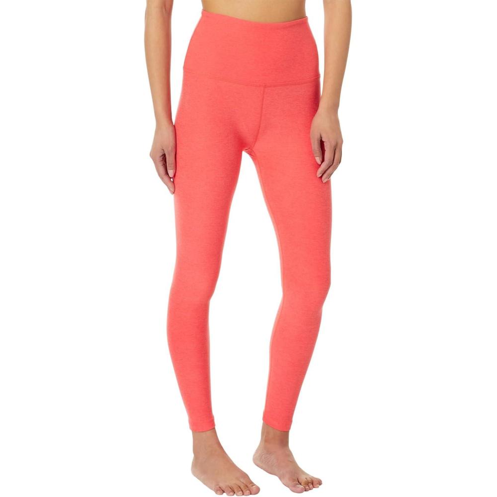 imageBeyond Yoga Womens Spacedye Caught in The Midi High Waisted LeggingRed Ash Heather