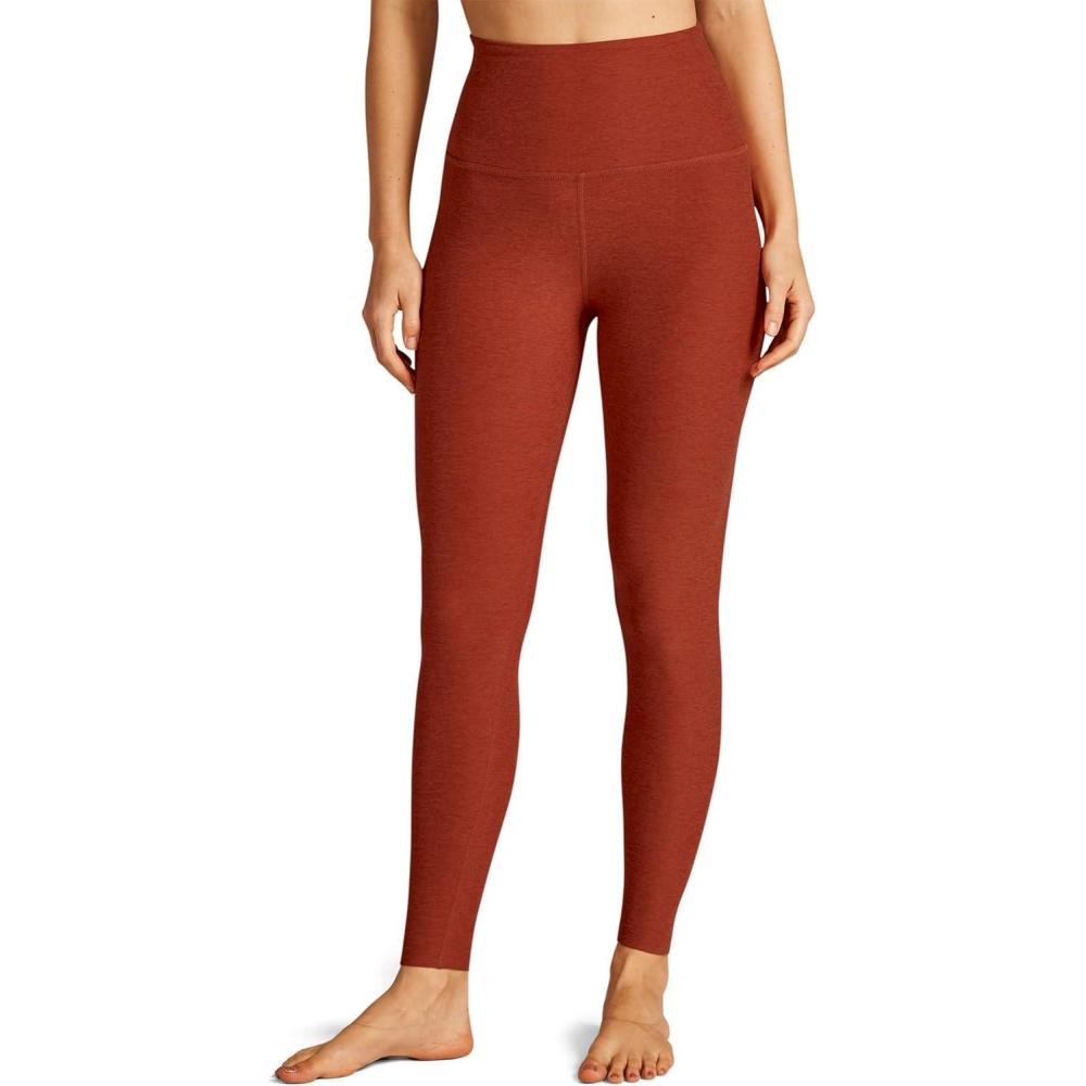 imageBeyond Yoga Womens Spacedye Caught in The Midi High Waisted LeggingRed Sand Heather