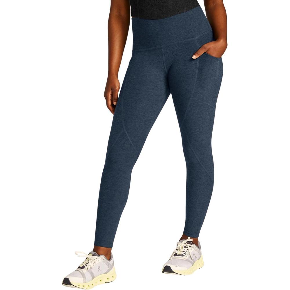 imageBeyond Yoga Womens Spacedye Go Pocket Midi LeggingNocturnal Navy