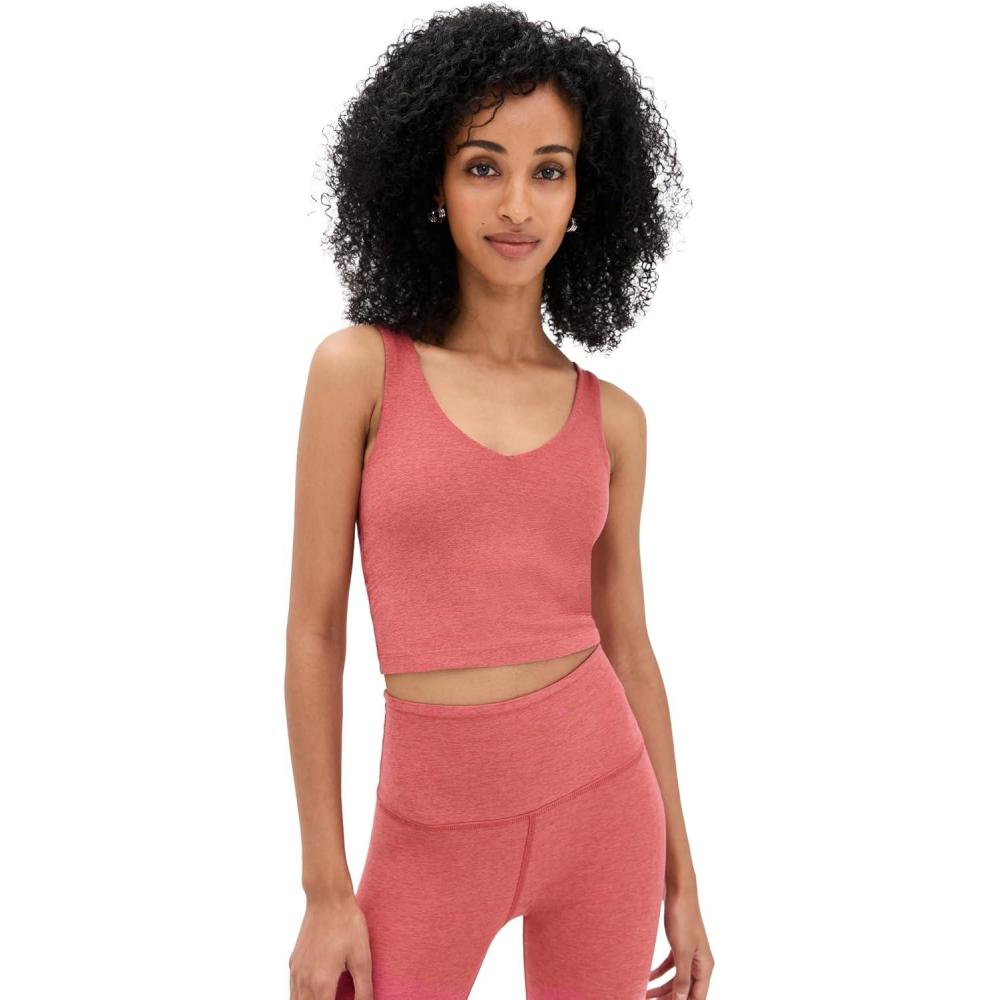 imageBeyond Yoga Womens Spacedye Good Day Cropped TankFaded Rose Heather