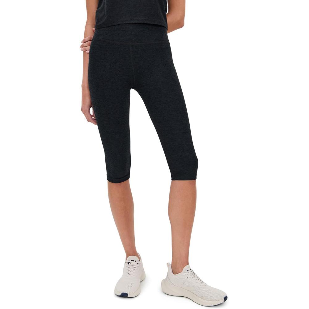 imageBeyond Yoga Womens Spacedye High Waisted Pedal Pusher LeggingsDarkest Night