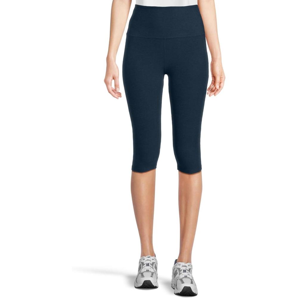 imageBeyond Yoga Womens Spacedye High Waisted Pedal Pusher LeggingsNocturnal Navy