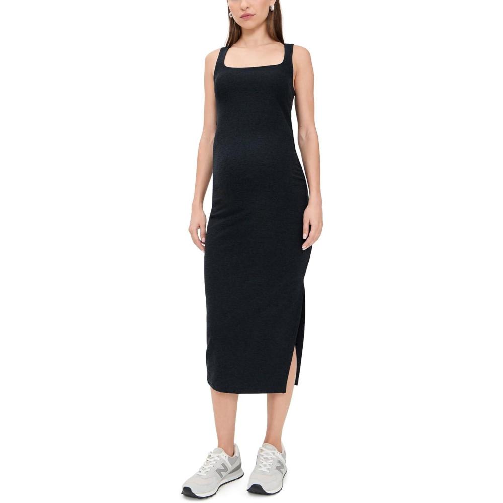 imageBeyond Yoga Womens Spacedye Icon Maternity DressDarkest Night
