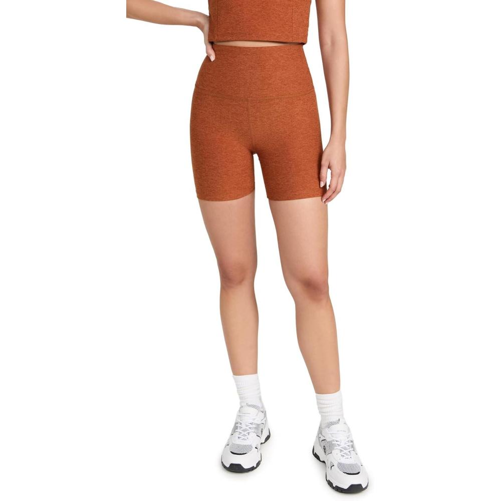 imageBeyond Yoga Womens Spacedye Keep Pace 5quot ShortWarm Clay Heather