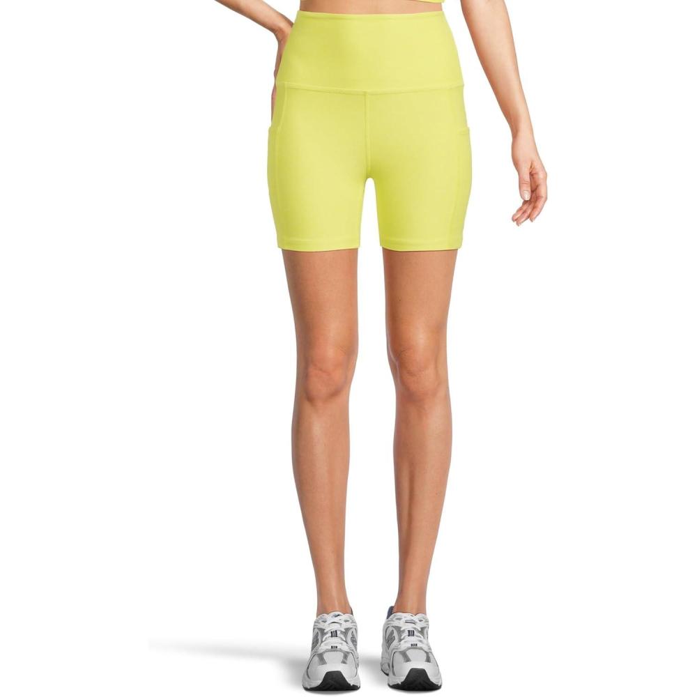imageBeyond Yoga Womens Spacedye Keep Pace Pocket 5quot ShortsCitrus Pop Heather