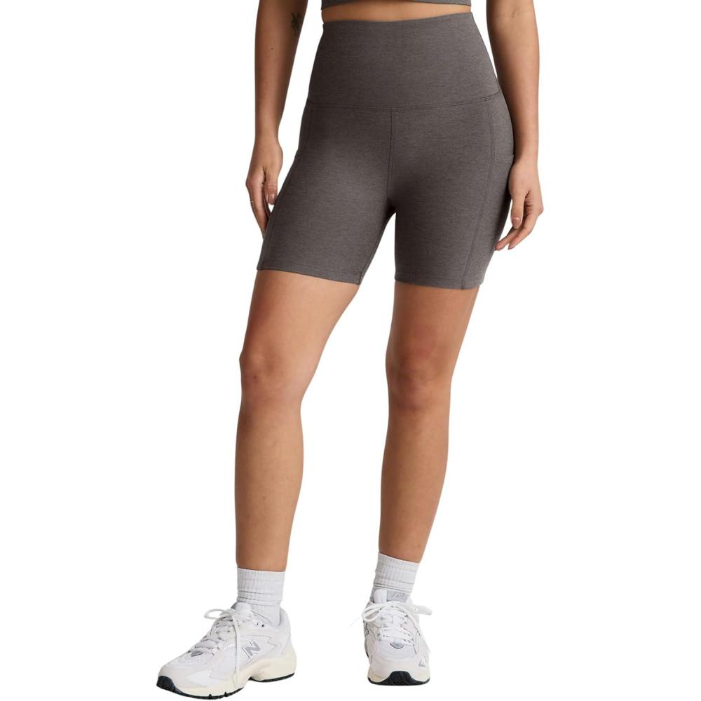 imageBeyond Yoga Womens Spacedye Keep Pace Pocket 5quot ShortsTrue Gray Heather