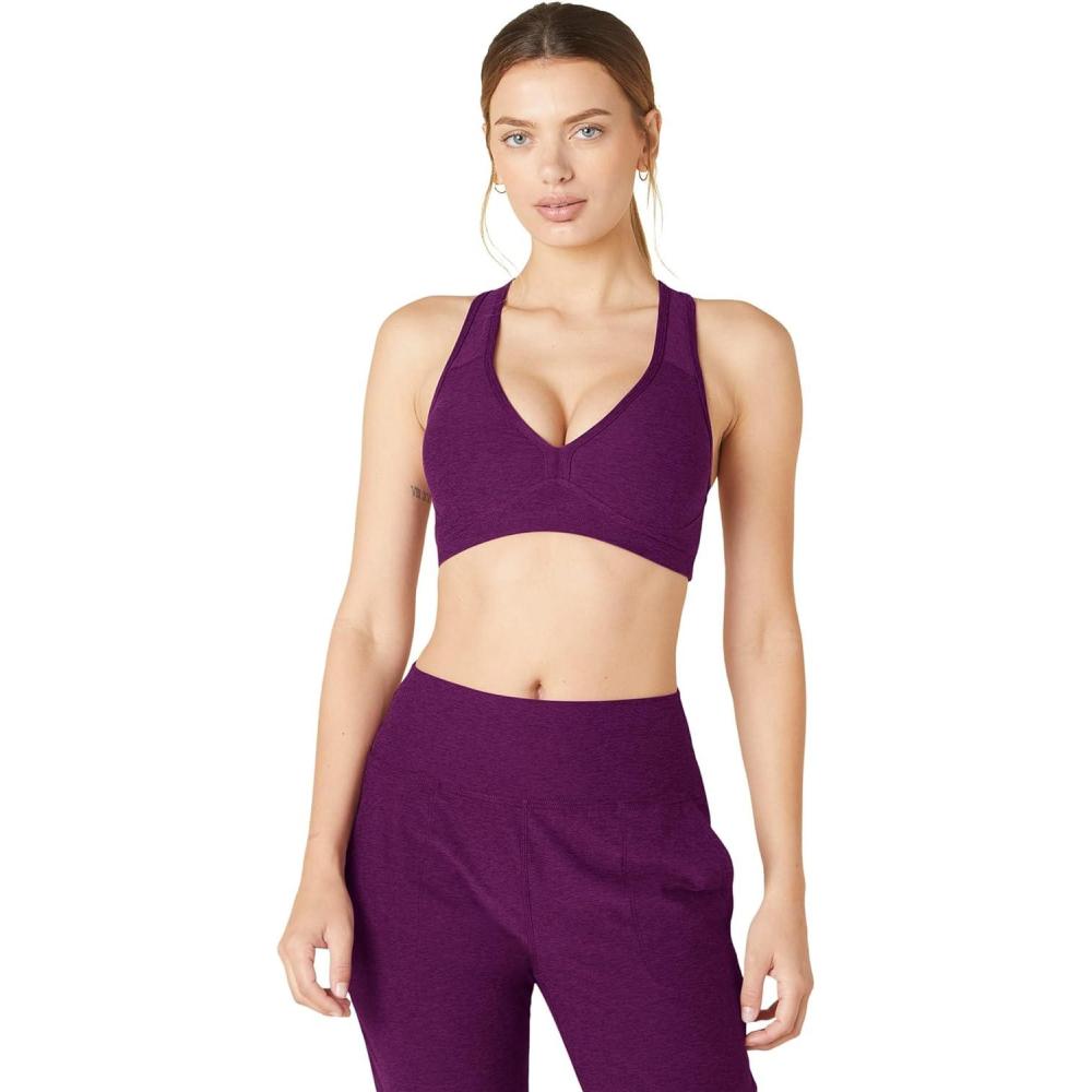 imageBeyond Yoga Womens Spacedye Lift Your Spirits BraAubergineBeet
