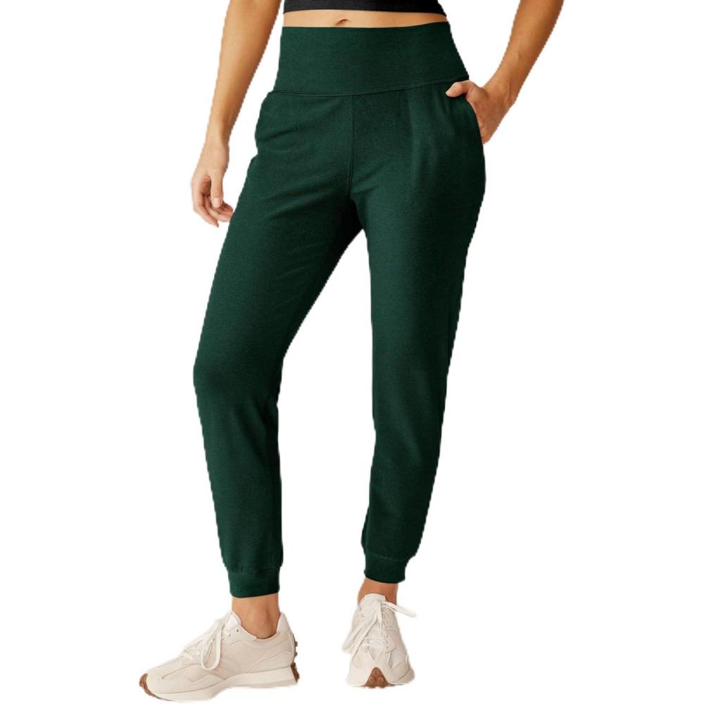 imageBeyond Yoga Womens Spacedye Midi JoggerDark Spruce Green Heather