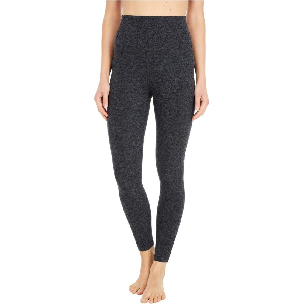 imageBeyond Yoga Womens Spacedye Out of Pocket HighWaisted Midi LeggingBlackcharcoal