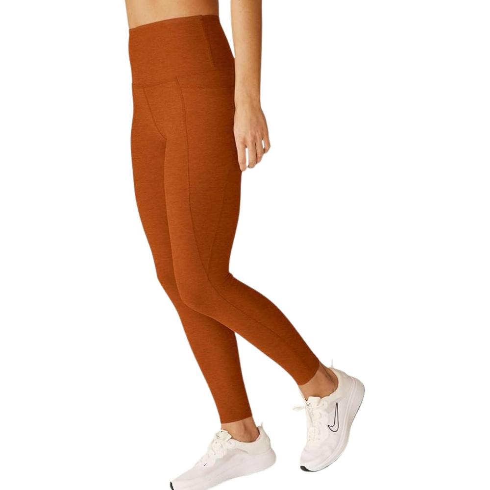 imageBeyond Yoga Womens Spacedye Out of Pocket HighWaisted Midi LeggingWarm Clay Heather