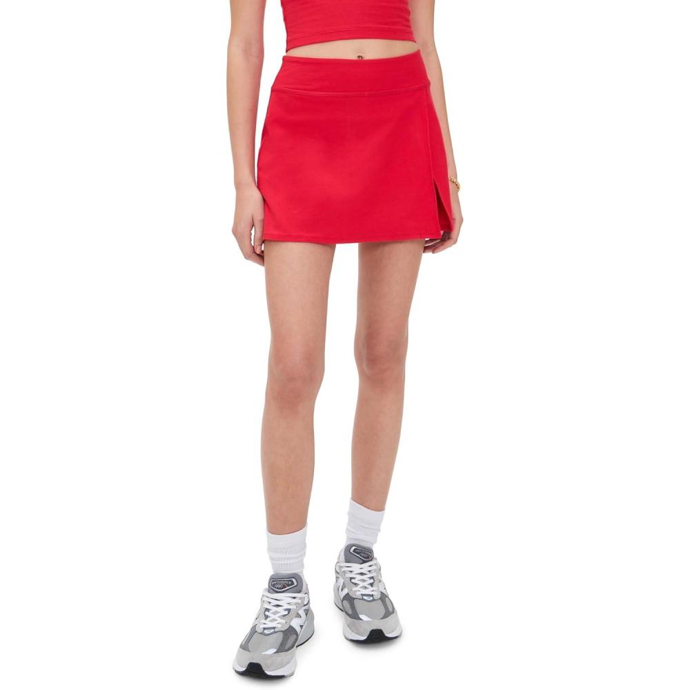 imageBeyond Yoga Womens Spacedye Points Crossover SkirtCandy Apple Red Heather