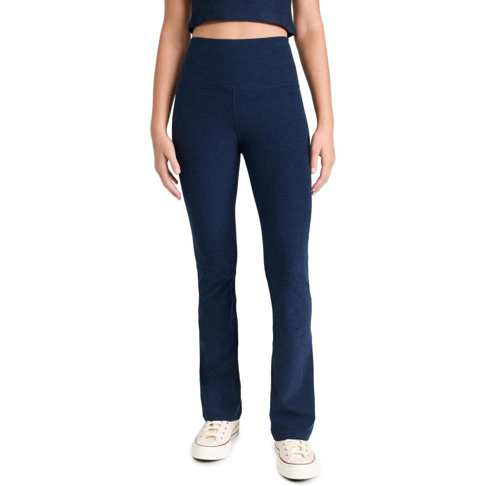 imageBeyond Yoga Womens Spacedye Practice High Waisted Bootcut PantNocturnal Navy