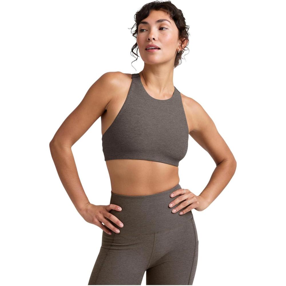 imageBeyond Yoga Womens Spacedye Refocus BraTrue Gray Heather