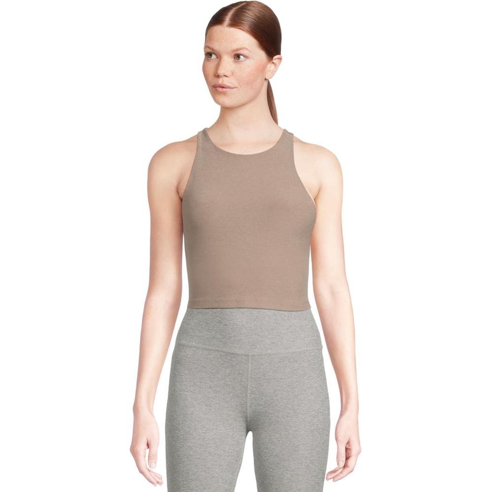 imageBeyond Yoga Womens Spacedye Refocus Cropped TankBirch Heather