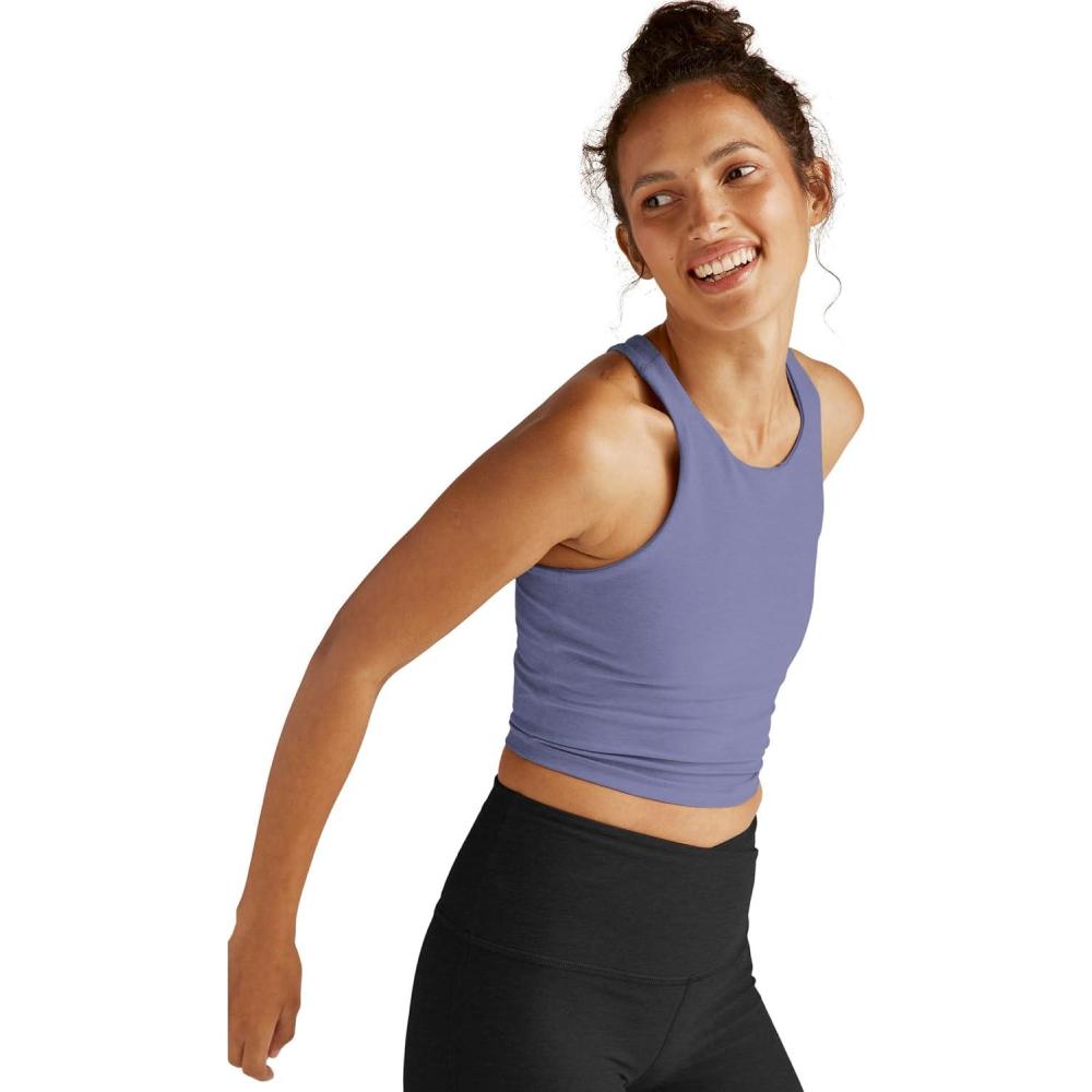 imageBeyond Yoga Womens Spacedye Refocus Cropped TankPeriwinkle Cloud Heather