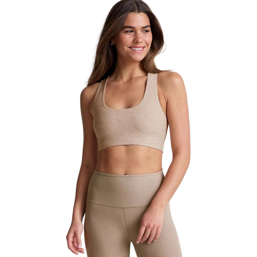 imageBeyond Yoga Womens Spacedye Simplicity BraSand Swept Heather