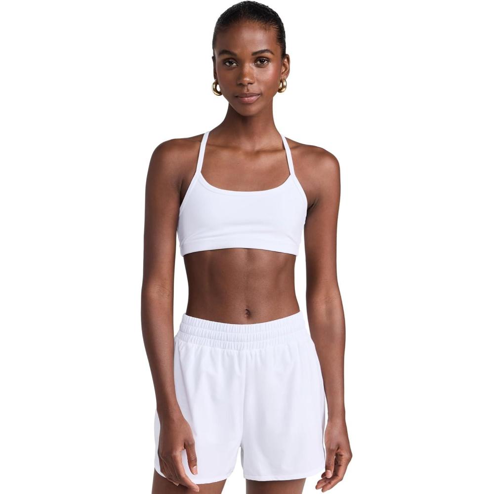 imageBeyond Yoga Womens Spacedye Slim Racerback BraCloud White