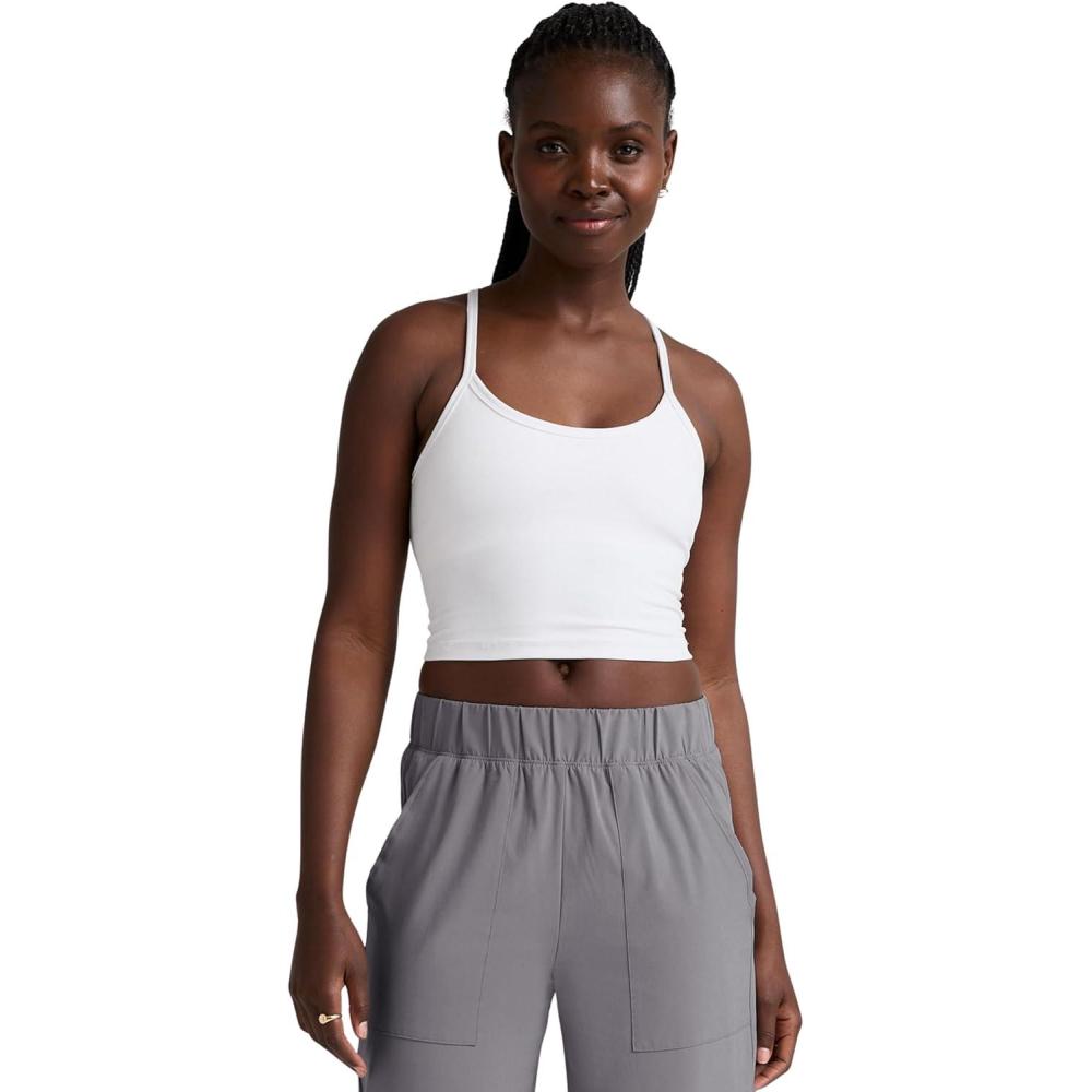 imageBeyond Yoga Womens Spacedye Slim Racerback Cropped TankCloud White