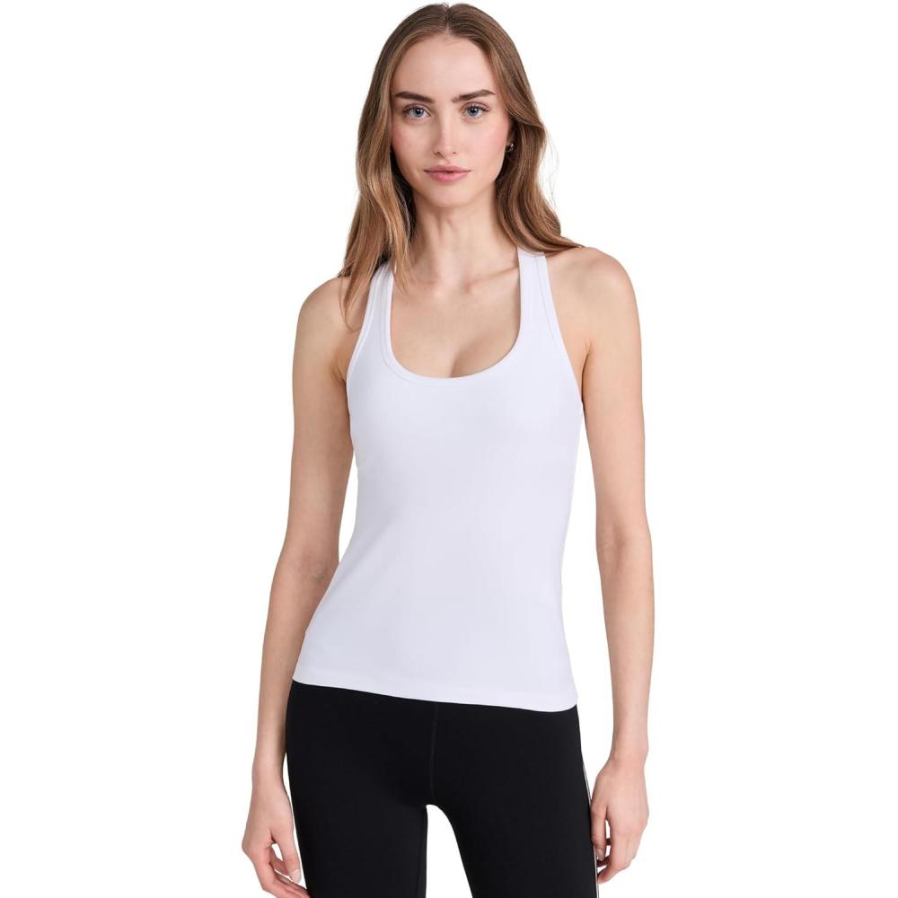 imageBeyond Yoga Womens Spacedye Step Up Racerback TankCloud White